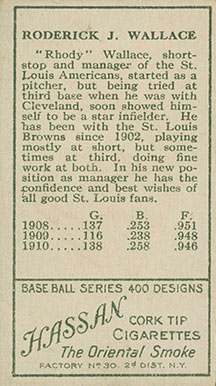 1911 Gold Borders Bobby Wallace #207 Baseball Card