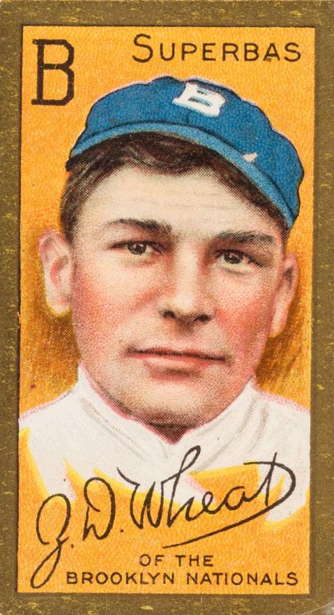 1911 Gold Borders Zach Wheat #210 Baseball Card