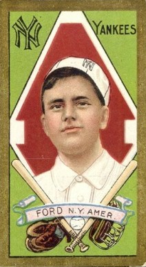 1911 Gold Borders Russ Ford #72 Baseball Card