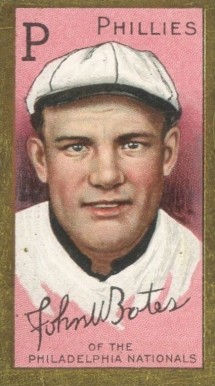1911 Gold Borders John W. Bates #13 Baseball Card