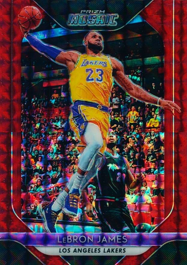 2018 Panini Prizm Mosaic LeBron James #65 Basketball Card