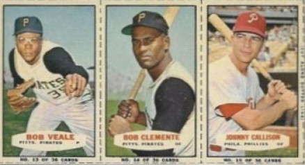1965 Bazooka Panel Veale/Clemente/Callison #5 Baseball Card