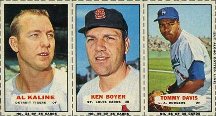 1965 Bazooka Panel Kaline/Boyer/Davis #12 Baseball Card