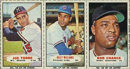 1965 Bazooka Panel Torre/Williams/Chance #6 Baseball Card