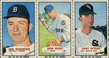 1965 Bazooka Panel Wickersham/Hunt/Peters #9 Baseball Card