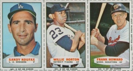 1966 Bazooka Panel Koufax/Horton/Howard # Baseball Card