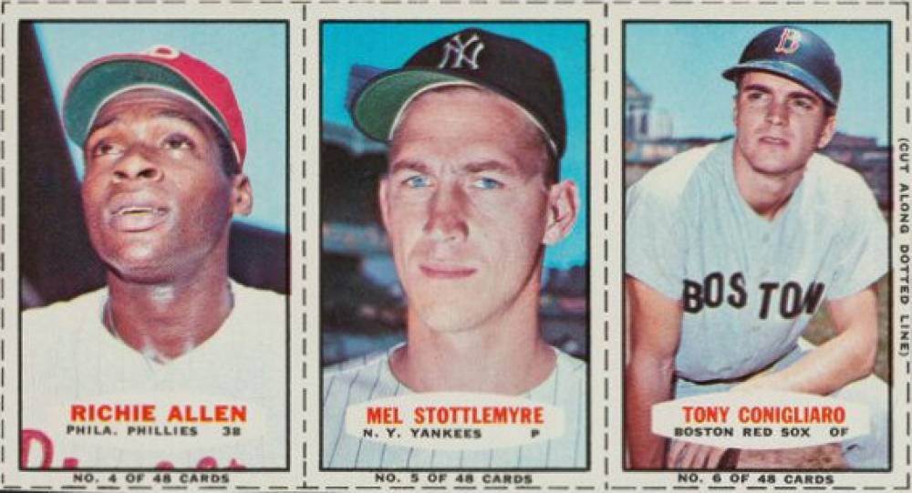 1966 Bazooka Panel Allen/Stottlemyre/Conigliaro # Baseball Card