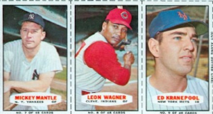 1966 Bazooka Panel Mantle/Wagner/Kranepool #3 Baseball Card