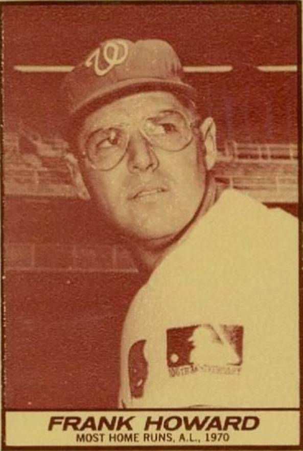 1971 Milk Duds Frank Howard # Baseball Card