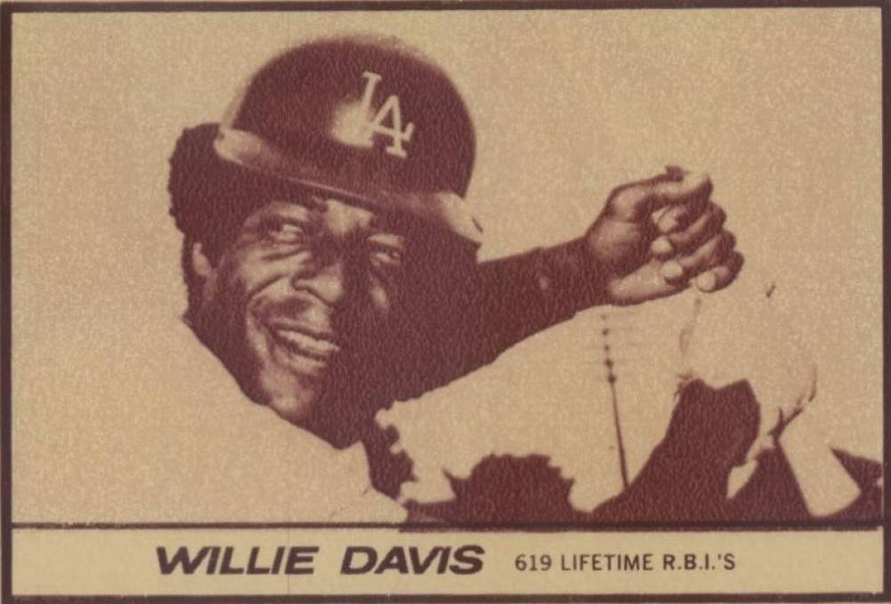 1971 Milk Duds Willie Davis # Baseball Card