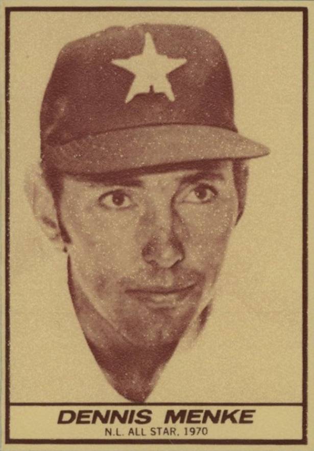 1971 Milk Duds Denis Menke # Baseball Card
