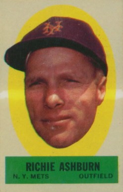 1963 Topps Peel-Offs Richie Ashburn # Baseball Card