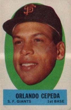 1963 Topps Peel-Offs Orlando Cepeda # Baseball Card