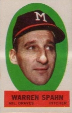 1963 Topps Peel-Offs Warren Spahn # Baseball Card