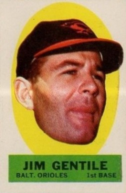 1963 Topps Peel-Offs Jim Gentile # Baseball Card