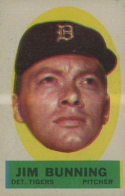 1963 Topps Peel-Offs Jim Bunning # Baseball Card