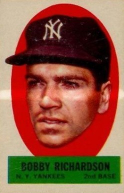 1963 Topps Peel-Offs Bobby Richardson # Baseball Card