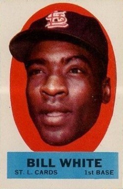 1963 Topps Peel-Offs Bill White # Baseball Card