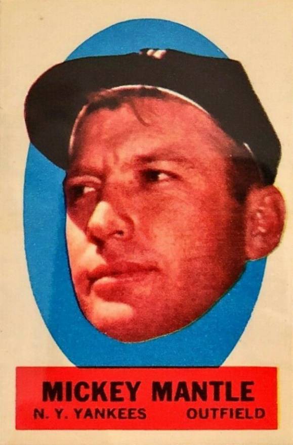 1963 Topps Peel-Offs Mickey Mantle # Baseball Card