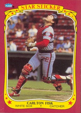 1986 Fleer Star Stickers Carlton Fisk #38 Baseball Card