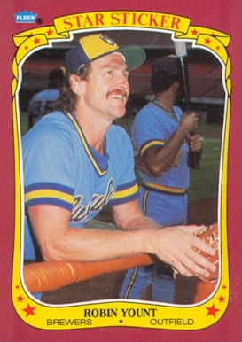 1986 Fleer Star Stickers Robin Yount #131 Baseball Card