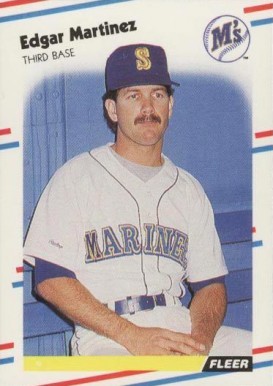 1988 Fleer Glossy Edgar Martinez #378 Baseball Card