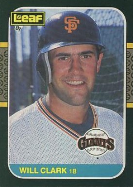 1987 Leaf Will Clark #144 Baseball Card