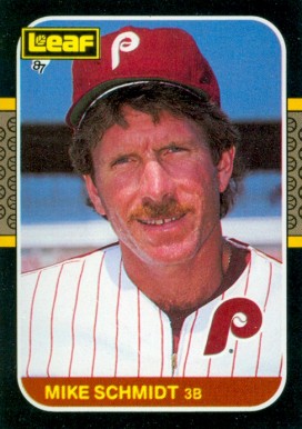 1987 Leaf Mike Schmidt #122 Baseball Card