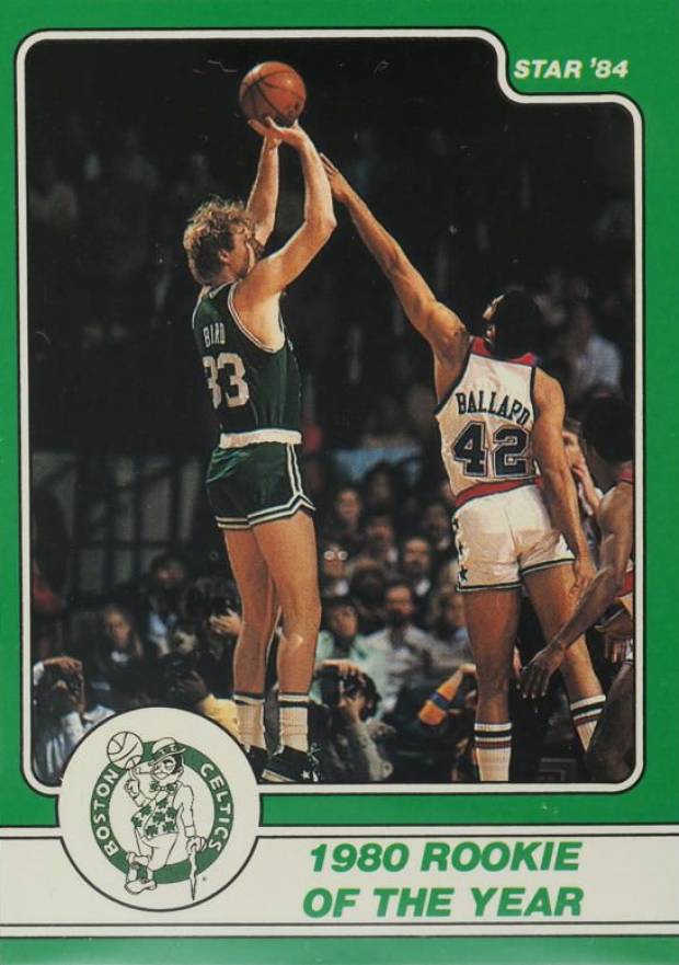 1984 Star Larry Bird 1980 Rookie Rookie of the Year #3 Basketball Card