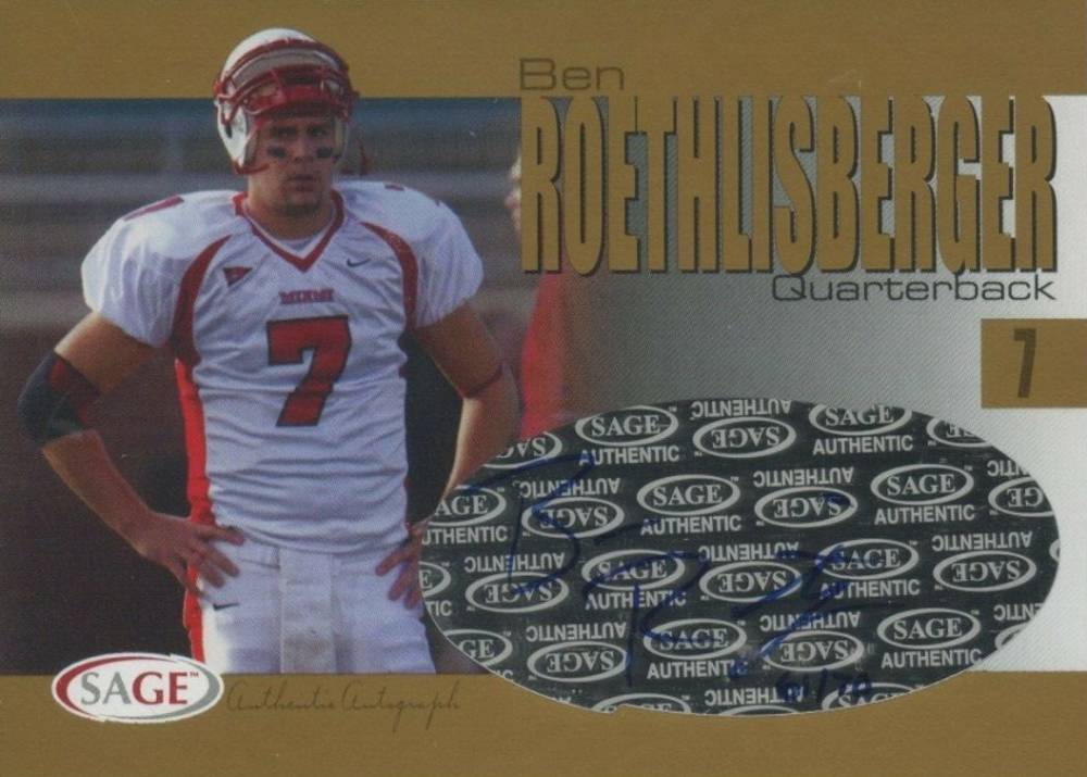 2004 SA-GE Autographs Ben Roethlisberger #A35 Football Card