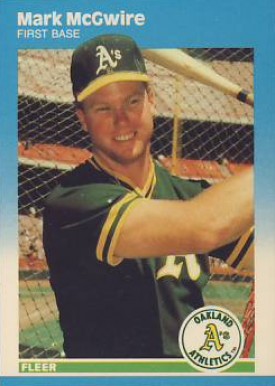 1987 Fleer Update Glossy Mark McGwire #U-76 Baseball Card