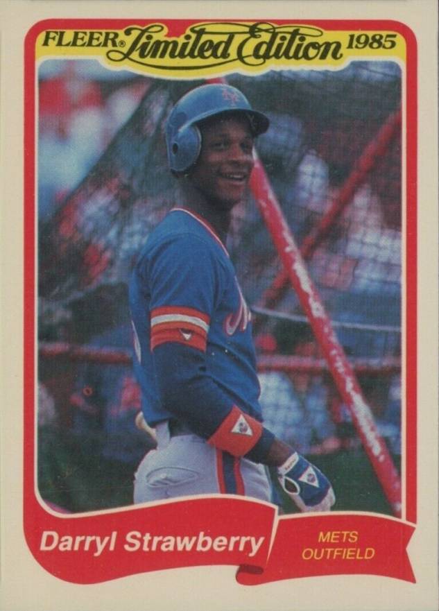 1985 Fleer Limited Edition Darryl Strawberry #38 Baseball Card