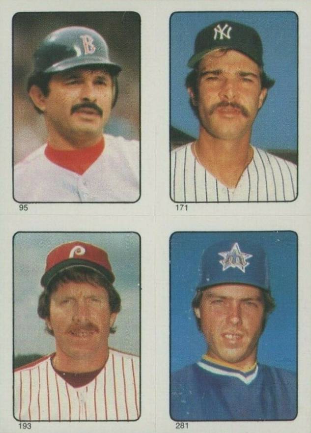 1985 Topps Stickers Armas/Mattingly/Schmidt/Langston #95/171/193/281 Baseball Card