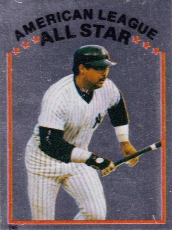 1981 Topps Stickers Reggie Jackson #245 Baseball Card