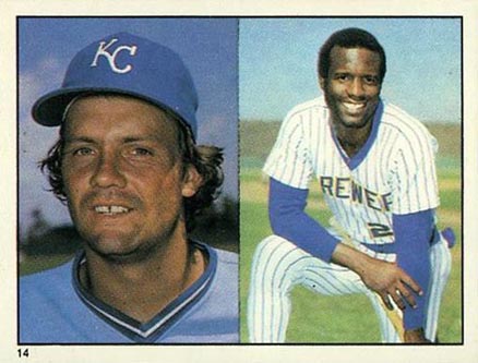 1981 Topps Stickers Brett/Oglivie #14 Baseball Card