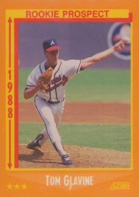 1988 Score Glossy Tom Glavine #638 Baseball Card