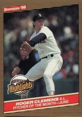 1986 Donruss Highlights Roger Clemens #18 Baseball Card