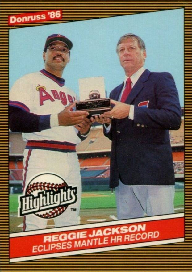 1986 Donruss Highlights Reggie Jackson #10 Baseball Card