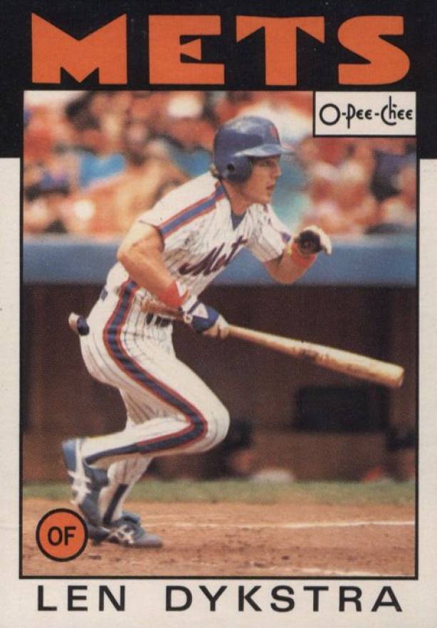 1986 O-Pee-Chee Len Dykstra #53 Baseball Card