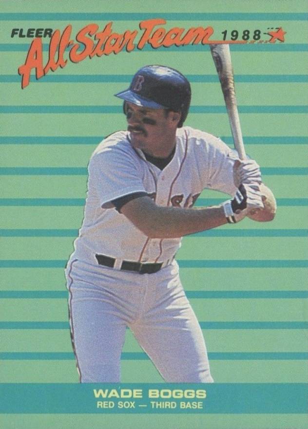 1988 Fleer All-Stars Wade Boggs #8 Baseball Card