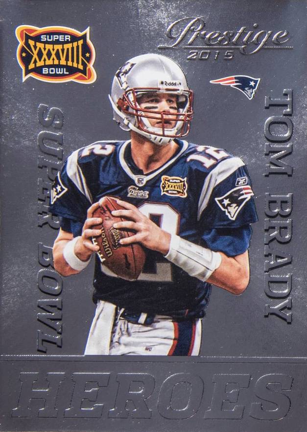 2015 Panini Prestige Super Bowl Heroes Tom Brady #15 Football Card