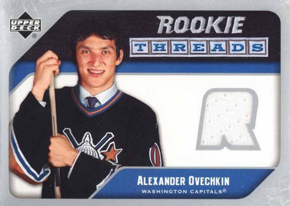 2005 Upper Deck Rookie Threads Alexander Ovechkin #RT-AO Hockey Card
