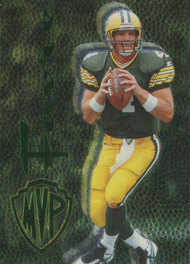 1996 Skybox Premium Favre MVP Brett Favre #1 Football Card