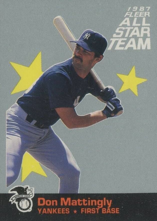 1987 Fleer All-Stars Don Mattingly #1 Baseball Card