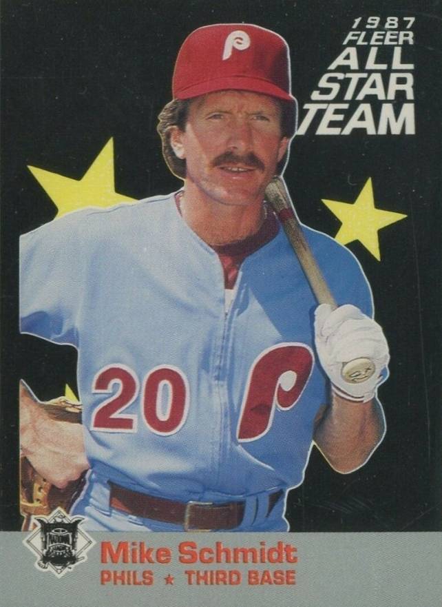 1987 Fleer All-Stars Mike Schmidt #6 Baseball Card