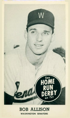1959 Home Run Derby Bob Allison #2 Baseball Card