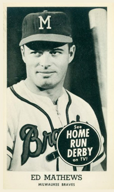 1959 Home Run Derby Ed Mathews # Baseball Card