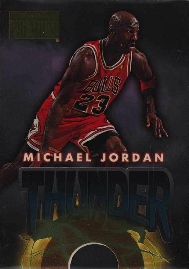 1996 Skybox Premium Thunder & Lightning Michael Jordan #1 Basketball Card