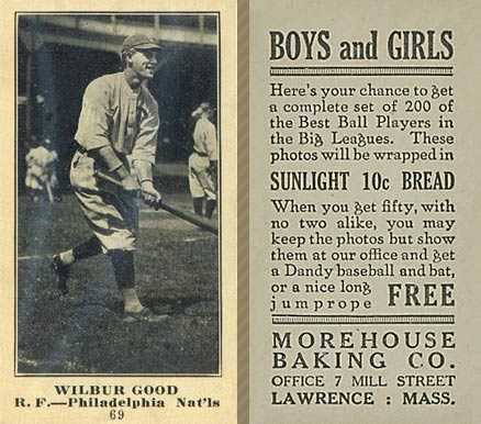 1916 Morehouse Baking Wilbur Good #69 Baseball Card