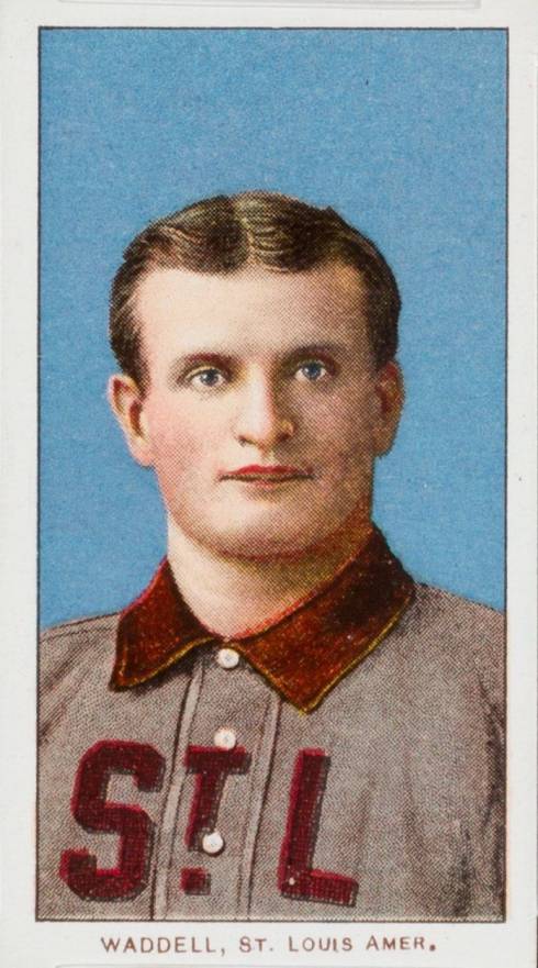 1909 White Borders Piedmont & Sweet Caporal Waddell, St. Louis Amer. #493 Baseball Card